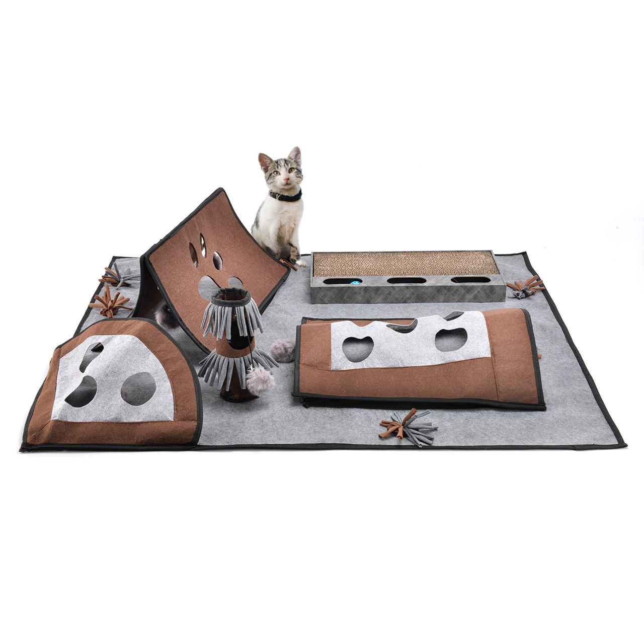 Navaris Spielteppich für Katzen Garten & Heimwerken Tierbedarf Katzenzubehör Katzenspielzeuge 